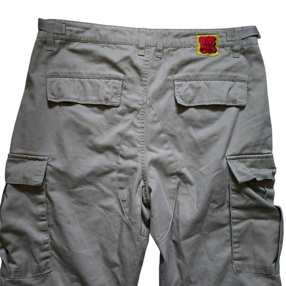 EMPYRE Cargo Pants Beige Relaxed Fit Size 28 Utility Streetwear Button fly - Picture 6 of 9